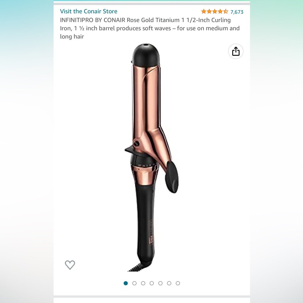 Conair Infinity Pro 1 12inch Curling Iron Brand New Rose Gold Titanium